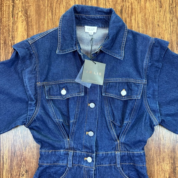 LELIS POWER SHOULDER UTILITY DEMIN DREES SIZE XS - Picture 4 of 16